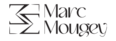 Logo Marc Mougey, identité de marque illustrateur patrimoine architectural, créé par Studio créative by Adeline
