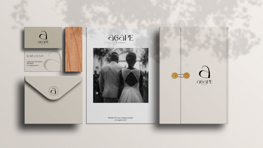 Logo design Agape Events - studio creative Adeline