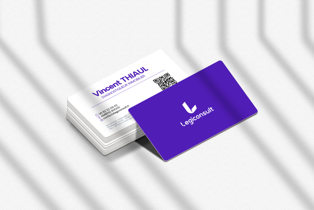 Carte de visite Legiconsult, application de la nouvelle identité, création Studio créative by Adeline